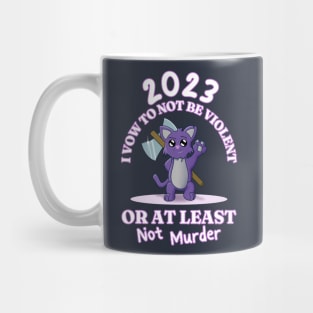 Murder Cat - 2023 New Year's Resolution Mug